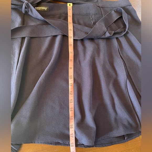 American Apparel Navy Wrap Swing Skirt - Picture 5 of 5